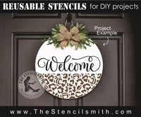 8394 - Welcome (football leopard) - The Stencilsmith