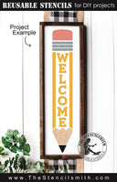 8396 - Welcome (pencil) - The Stencilsmith