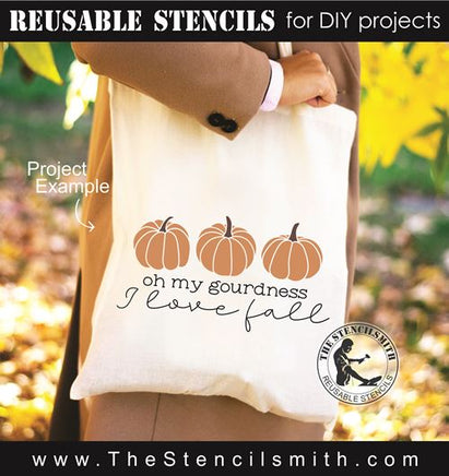 8405 - oh my gourdness I love fall - The Stencilsmith