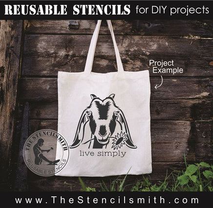 8418 - live simply (goat) - The Stencilsmith