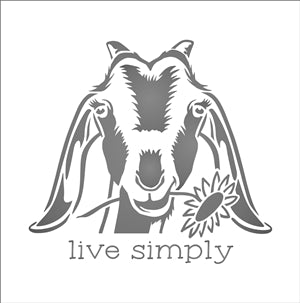 8418 - live simply (goat) - The Stencilsmith