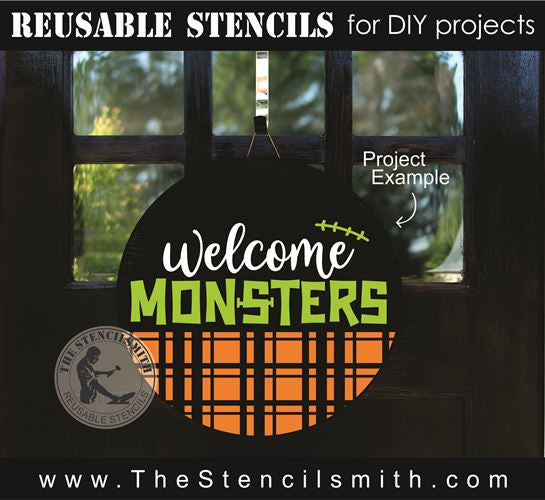 8430 - welcome monsters - The Stencilsmith