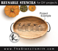 8439 - row of pumpkins - The Stencilsmith