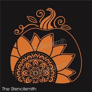 8444 - sunflower mandala pumpkin - The Stencilsmith