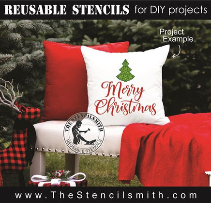 8465 - Merry Christmas (mandala tree) - The Stencilsmith