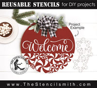 8538 - Welcome (peppermint) - The Stencilsmith