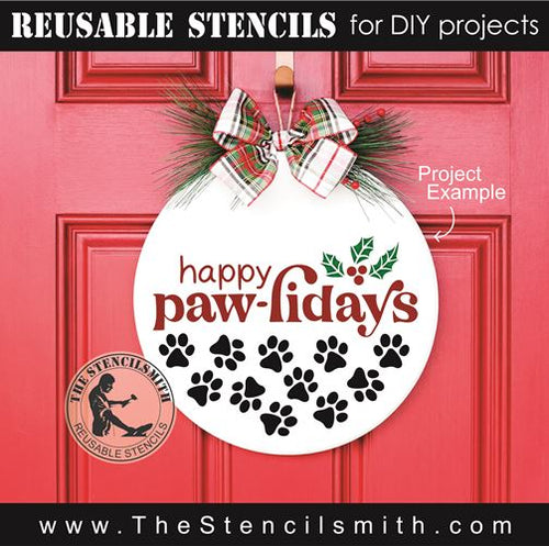 8541 - happy paw-lidays - The Stencilsmith