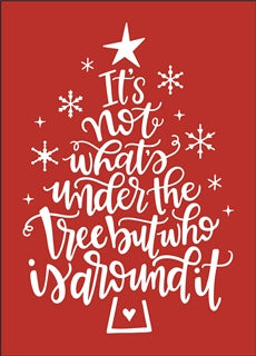 8549 - it's not what's under the tree stencil