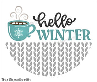 8555 - hello winter - The Stencilsmith