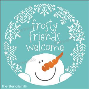 8606 - frosty friends welcome - The Stencilsmith