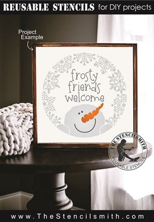 8606 - frosty friends welcome - The Stencilsmith