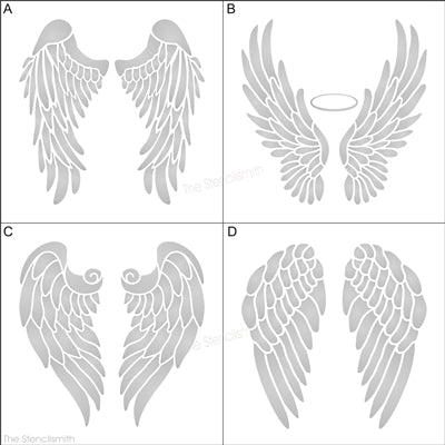 8620 - angel wings - The Stencilsmith