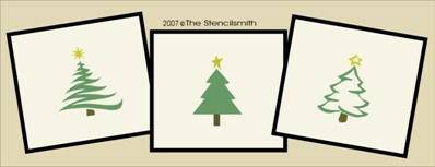 3 Small Christmas Trees - The Stencilsmith