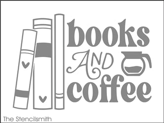 8676 - books and coffee - The Stencilsmith
