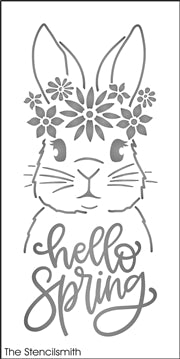 8693 - hello spring bunny - The Stencilsmith