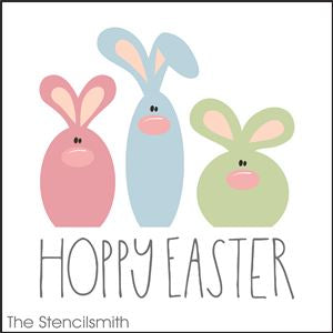 Happy Easter/ bunny Stencil