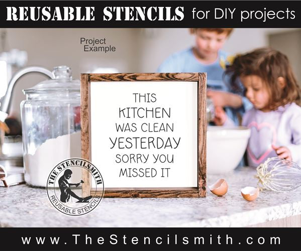 8724 Kitchen Phrase stencil