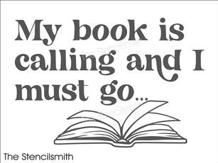 8732 - my book is calling - The Stencilsmith