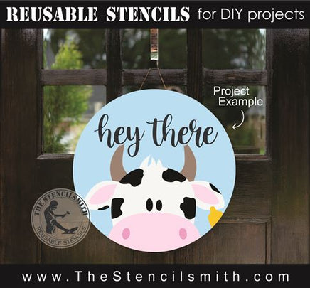 8750 - hey there (cow) - The Stencilsmith