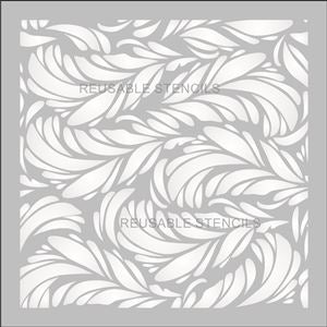 8756 - decorative feather background - The Stencilsmith