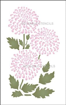 8759 - Chrysanthemums - The Stencilsmith