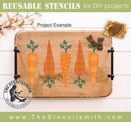 8786 - decorative carrots - mix-match set - The Stencilsmith
