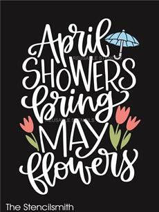 8787 - April Showers Bring May Flowers - The Stencilsmith