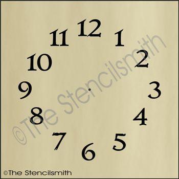 878 - Number Clock Face - The Stencilsmith