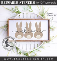 8791 - welcome (bunnies) - The Stencilsmith