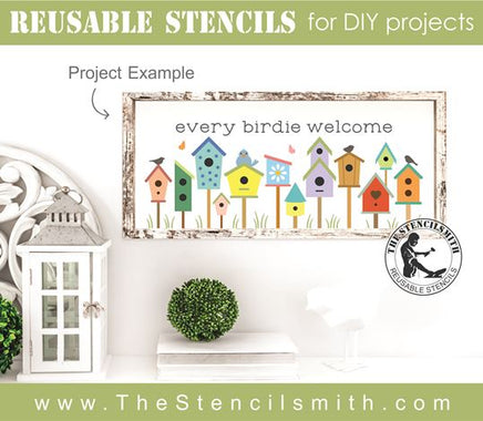 birdhouse reusable stencil