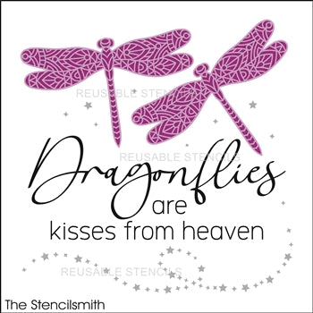 Dragonflies are kisses reusable stencil