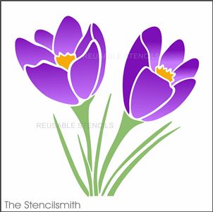 8811 - crocus flowers - The Stencilsmith