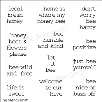 8837 - bee phrases - The Stencilsmith