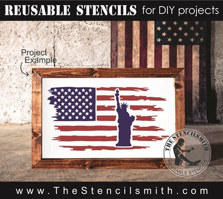 8846 Liberty Flag Stencil - The Stencilsmith