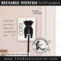 8848 Dog Butt leash stencil - The Stencilsmith