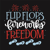 8853 Flip Flops Fireworks Stencil - The Stencilsmith