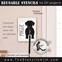 8856 Dog Butt leash stencil - The Stencilsmith