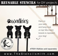 8857 Dog Butt leash stencil - The Stencilsmith