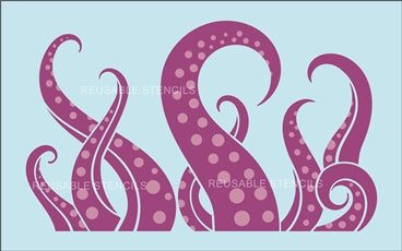 8860 Octopus tentacles stencil - The Stencilsmith