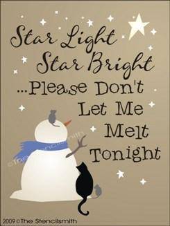 937 - Star light Star bright  snowman - The Stencilsmith