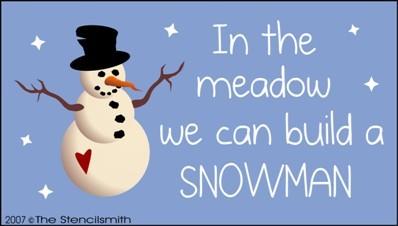 In the meadow we can build a SNOWMAN - The Stencilsmith