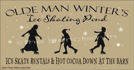 946 - Olde Man Winter's Ice Skating Pond - The Stencilsmith