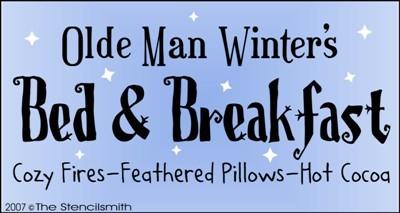 Olde Man Winter's Bed & Breakfast - The Stencilsmith