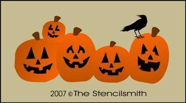 2858 - Pumpkins in a Row - The Stencilsmith