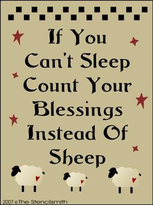 If you can't sleep Count your Blessings Instead of Sheep - The Stencilsmith