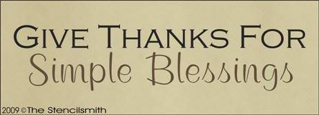 978 - Give Thanks for simple blessings - The Stencilsmith