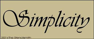 Simplicity - The Stencilsmith