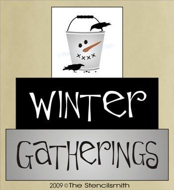 994 - Winter Gatherings - block set - The Stencilsmith