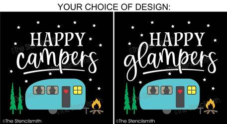 6885 - happy campers / glampers - The Stencilsmith