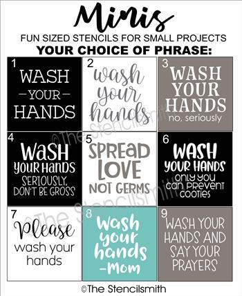 6735 - Wash Your Hands Minis - The Stencilsmith